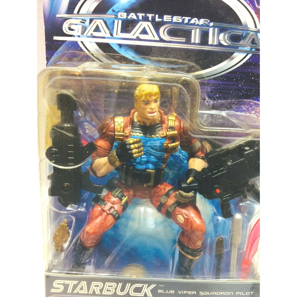 1996 Battlestar Galactica Reptilian Leader/Cylon/Starbuck Action Figures Lot